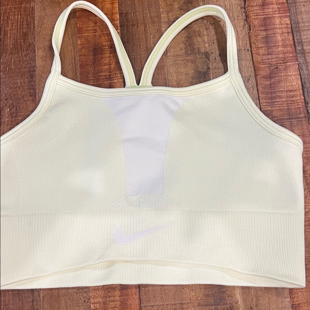 Nike Dri-Fit Girls Light Yellow Sports Bra